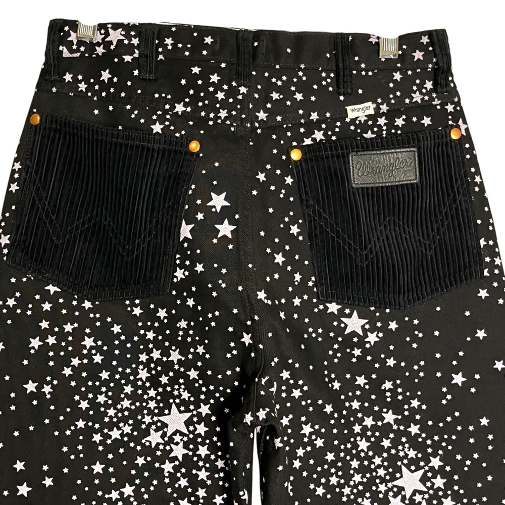 Wrangler x Free People Wanderer High Rise Flare Jeans Star Struck Black — 27/34 - Picture 5 of 15